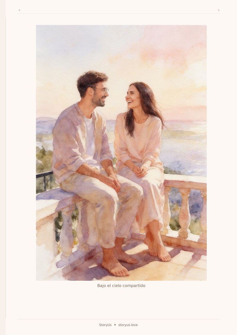 Elena y Carlos mirando el horizonte juntos